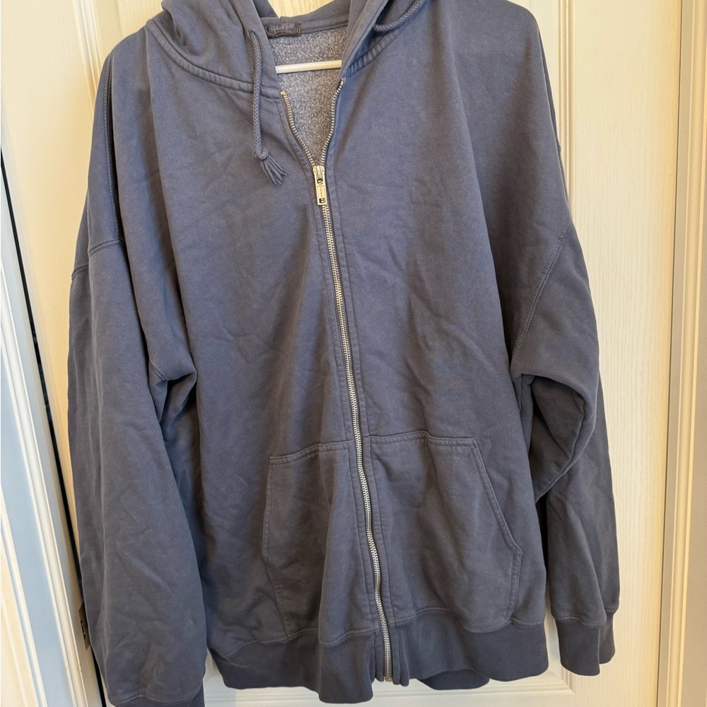 Men's Blue Zip-Up Hoodie